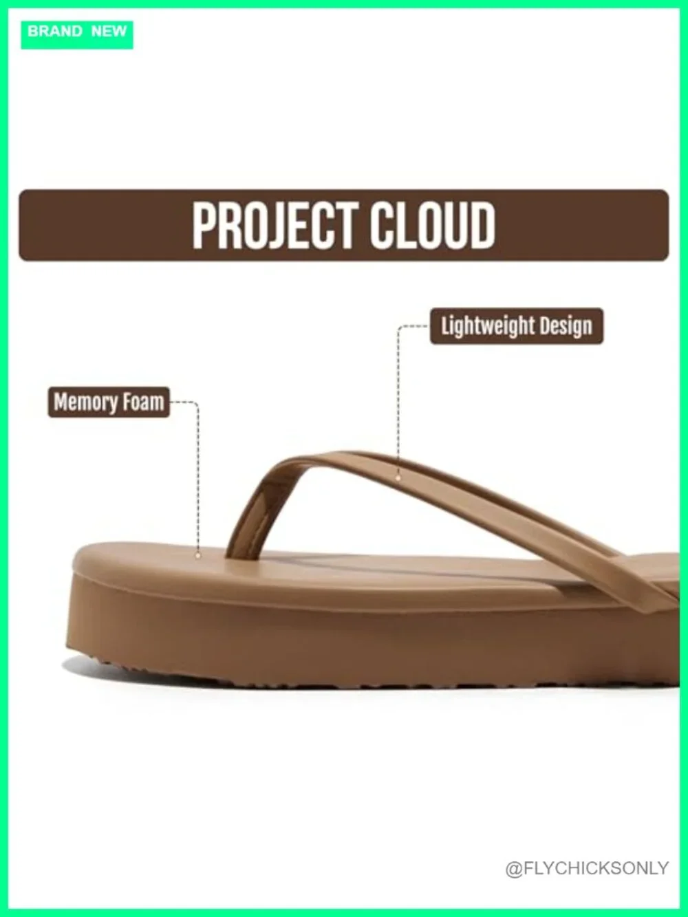 Memory Foam Non-Slip Platform Flip Flops - Lightweight Summer Sandals